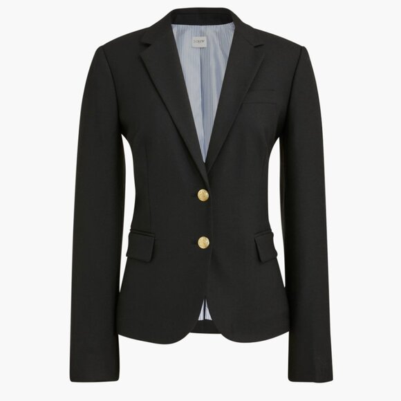 J.Crew Factory Original Schoolboy Black Blazer w/Gold Buttons EUC - Picture 2 of 8